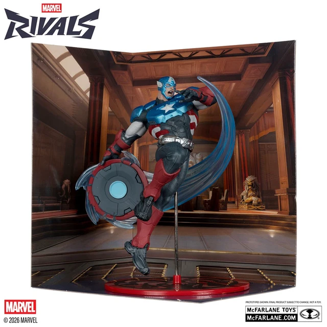 Alt view image 5 of 6 - Marvel Rivals 1/10 Scale Scene Figure #005 Captain America (McFarlane Toys)
