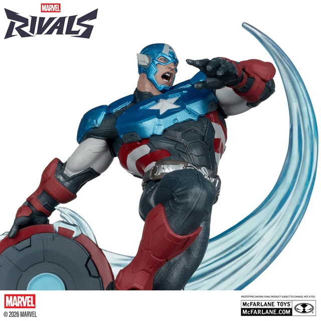 Alt view image 3 of 6 - Marvel Rivals 1/10 Scale Scene Figure #005 Captain America (McFarlane Toys)