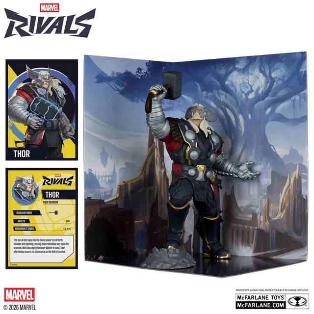 Alt view image 6 of 6 - Marvel Rivals 1/10 Scale Scene Figure #003 Thor (McFarlane Toys)