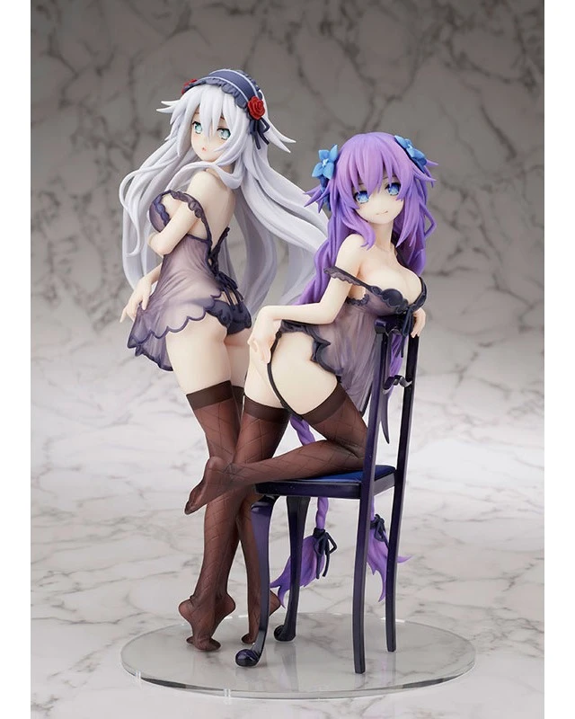 Alt view image 2 of 6 - Purple Heart & Black Heart Babydoll Ver. Complete Figure (Neptunia Series)