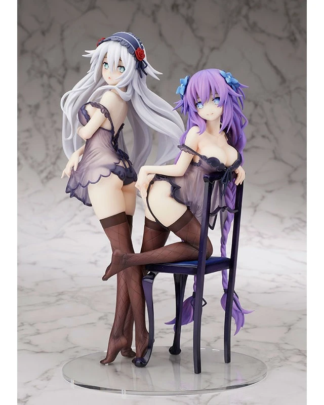 Alt view image 3 of 6 - Purple Heart & Black Heart Babydoll Ver. Complete Figure (Neptunia Series)