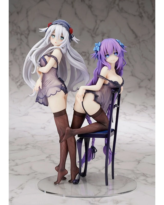 Alt view image 4 of 6 - Purple Heart & Black Heart Babydoll Ver. Complete Figure (Neptunia Series)
