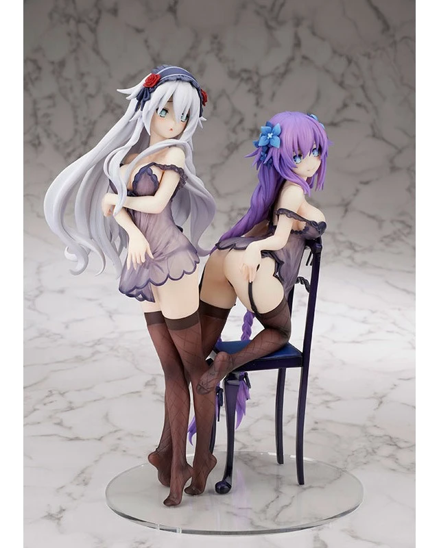 Alt view image 5 of 6 - Purple Heart & Black Heart Babydoll Ver. Complete Figure (Neptunia Series)