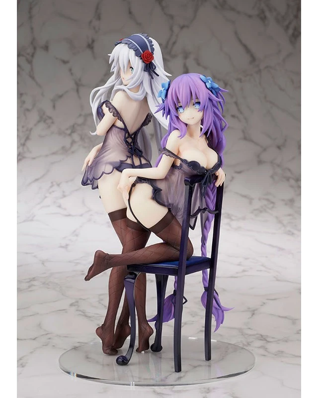 Alt view image 6 of 6 - Purple Heart & Black Heart Babydoll Ver. Complete Figure (Neptunia Series)
