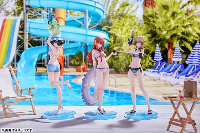 Alt view image 3 of 6 - Steins;Gate Kurisu Makise & Mayuri Shiina & Suzuha Amane Swimsuit Complete Figur