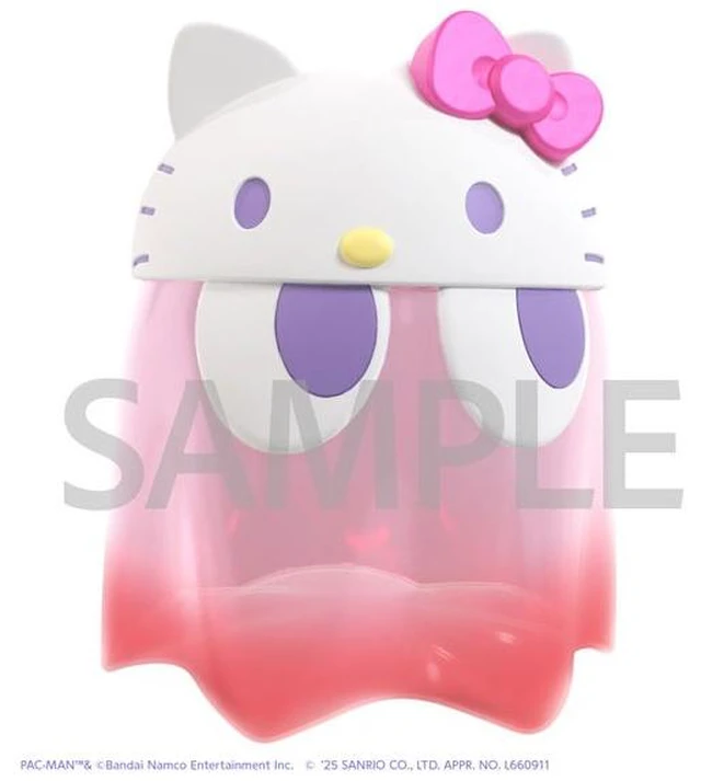 Main image of Pac-Man x Sanrio Chibi Collect Figure Deluxe Ghost Hello Kitty Clear Color