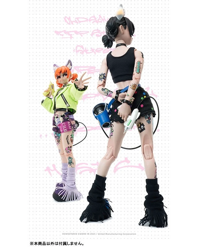 Alt view image 6 of 6 - Good Morning Friend Series: Nya Tattoo 1/6 Scale Action Figure (Black)