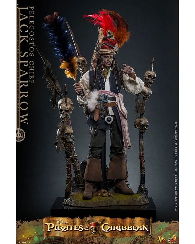 Alt view image 3 of 6 - Movie Masterpiece DX 1/6 Jack Sparrow (Pelegostos Chief) Pirates of the Caribbea