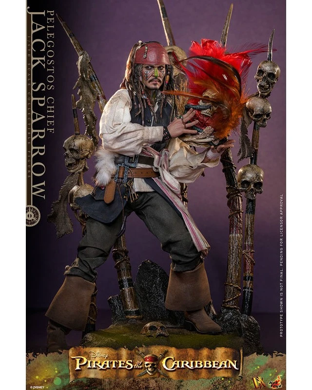 Alt view image 4 of 6 - Movie Masterpiece DX 1/6 Jack Sparrow (Pelegostos Chief) Pirates of the Caribbea