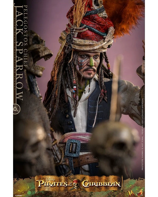 Alt view image 2 of 6 - Movie Masterpiece DX 1/6 Jack Sparrow (Pelegostos Chief) Pirates of the Caribbea