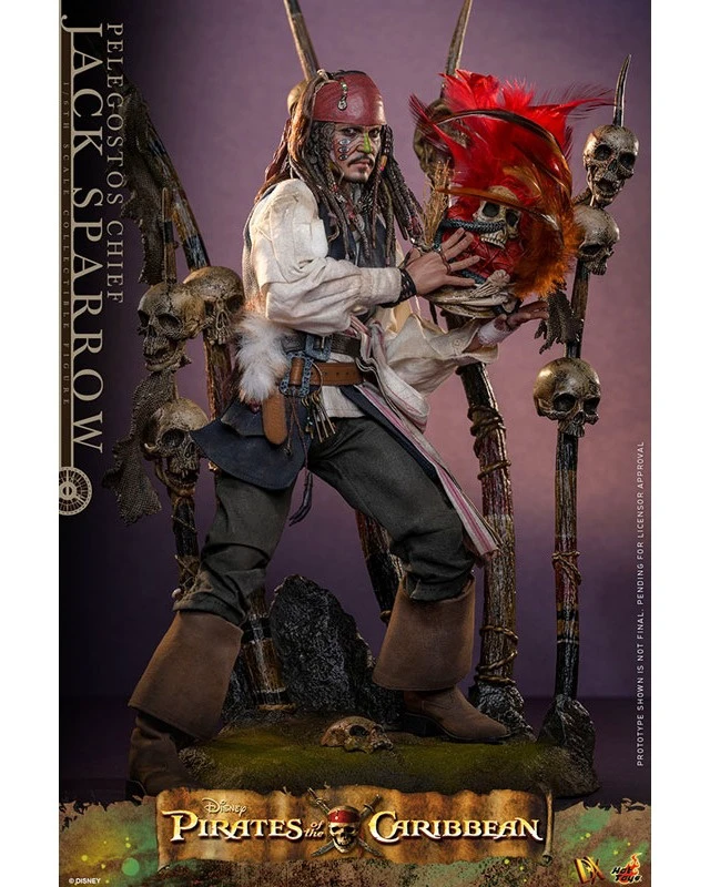 Alt view image 5 of 6 - Movie Masterpiece DX 1/6 Jack Sparrow (Pelegostos Chief) Pirates of the Caribbea