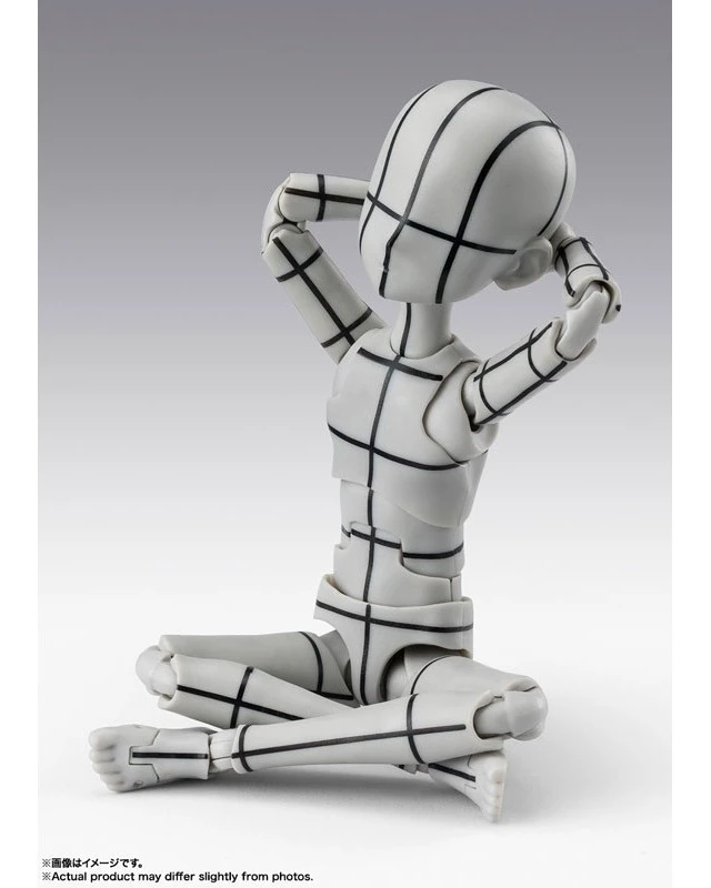 Alt view image 5 of 6 - S.H.Figuarts Body-kun -Ken Sugimori- Edition Wireframe (Gray Color Ver.)