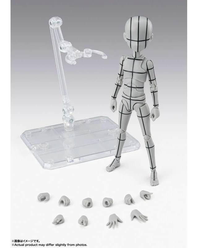 Alt view image 3 of 6 - S.H.Figuarts Body-kun -Ken Sugimori- Edition Wireframe (Gray Color Ver.)