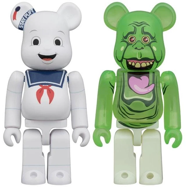 Main image of Japan BE@RBRICK 2PCS SET STAY PUFT MARSHMALLOW MAN & SLIMER