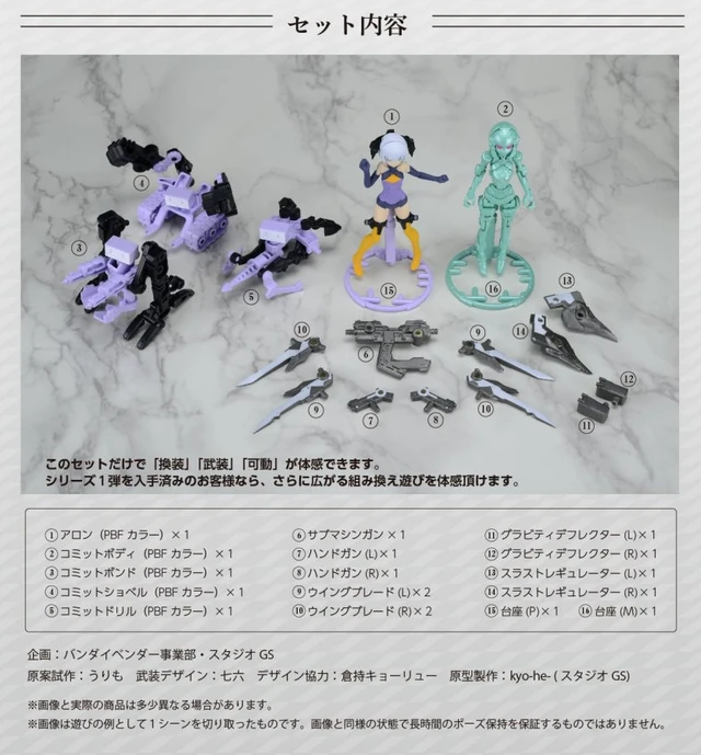 Alt view image 6 of 6 - Kanso Shojo PBF Phantom Barrage Force (Night Assault Unit) Set