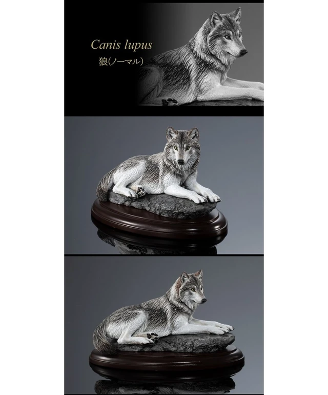 Alt view image 3 of 7 - Ikimono Daizukan Display Model Collection Wild Canines 3-Piece Set