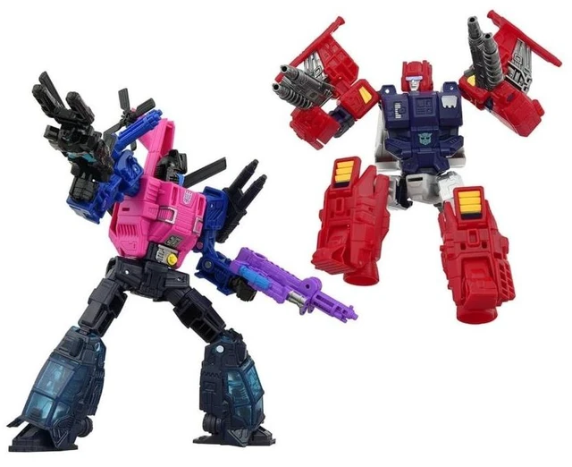 Main image of Transformers Age of the Prime AOTP-EX Spinister vs Autobot Topspin