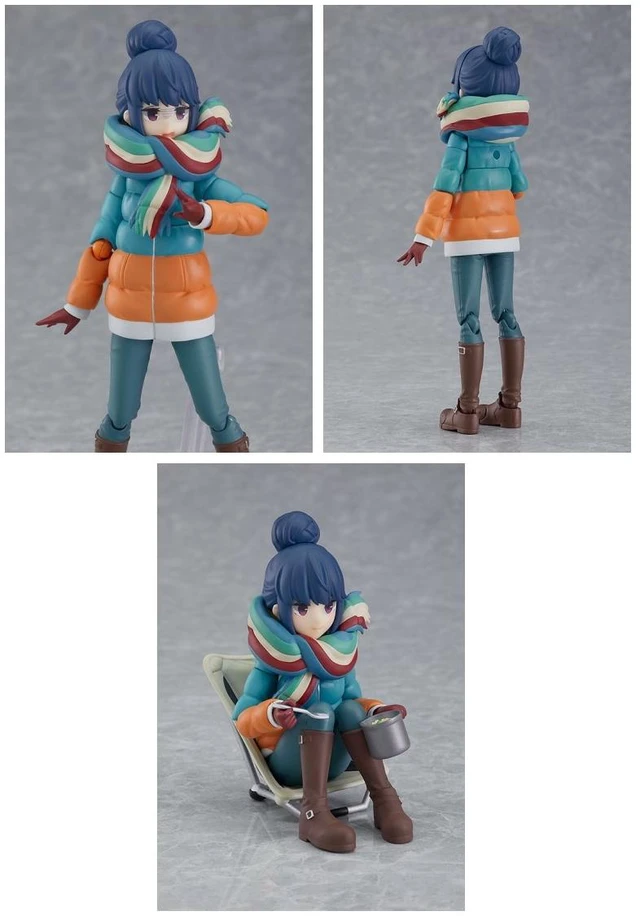 Alt view image 2 of 4 - figma Rin Shima w/ Bear Bun Hair Parts (Laid-Back Camp)