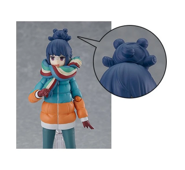 Alt view image 4 of 4 - figma Rin Shima w/ Bear Bun Hair Parts (Laid-Back Camp)