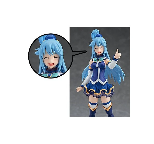 Alt view image 5 of 5 - figma Aqua (2nd Re-release) w/ Nihera Face - KonoSuba 3