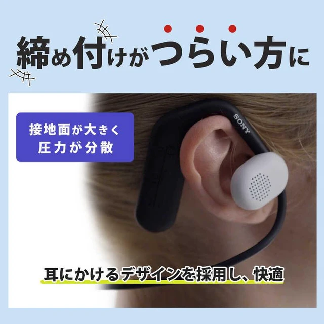 Alt view image 4 of 7 - Japan Sony Wireless Stereo Headset Float Run Black WI-OE610BQ Black