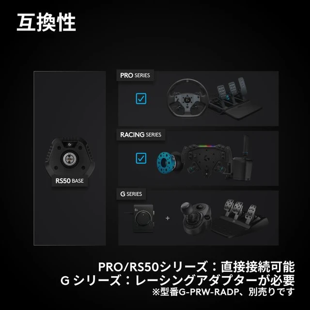 Alt view image 4 of 4 - Japan Logicool G RS50 BASE 8 Nm Direct Drive Racing Wheel Base