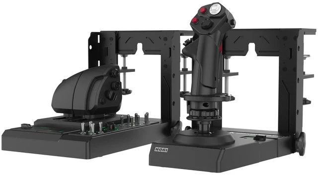 Alt view image 3 of 7 - Japan HORI HOTAS Flight Control System & Mount for PC