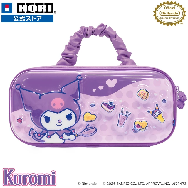 Main image of Japan HORI Pukukuru Hybrid Pouch for Nintendo Switch 2 Kuromi