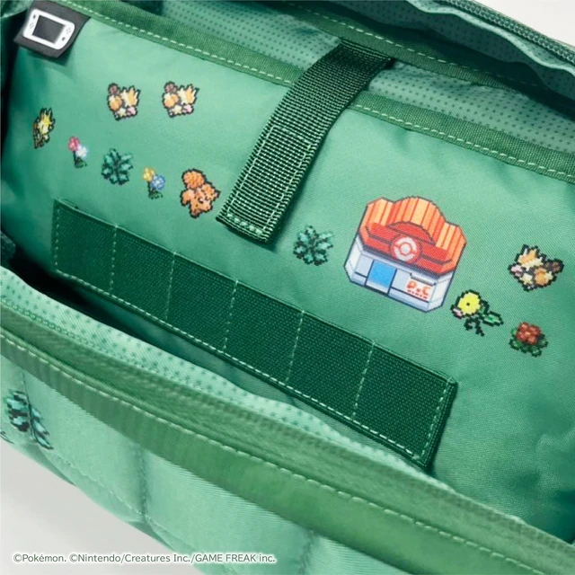Alt view image 7 of 7 - Japan HORI Nintendo Switch 2 Quilting Medium Pouch Pixel Green