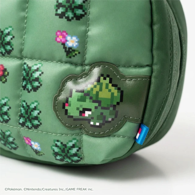 Alt view image 6 of 7 - Japan HORI Nintendo Switch 2 Quilting Medium Pouch Pixel Green