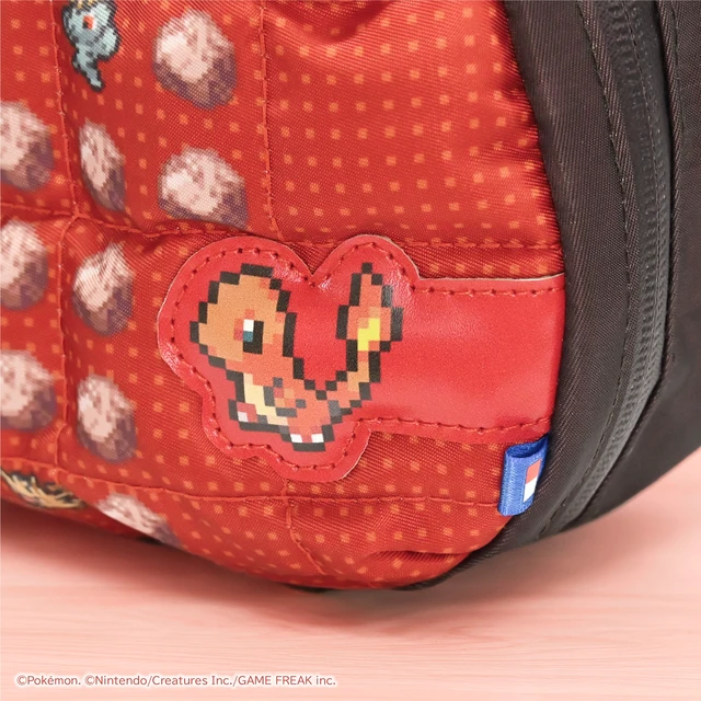 Alt view image 6 of 7 - Japan HORI Nintendo Switch 2 Quilting Medium Pouch Pixel Red Pokemon