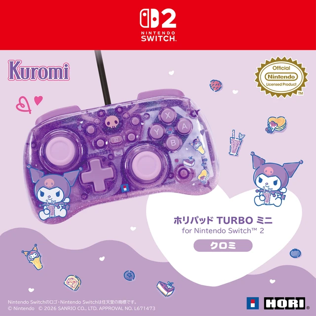 Alt view image 4 of 7 - Japan HORI Horipad TURBO Mini for Nintendo Switch 2 Kuromi