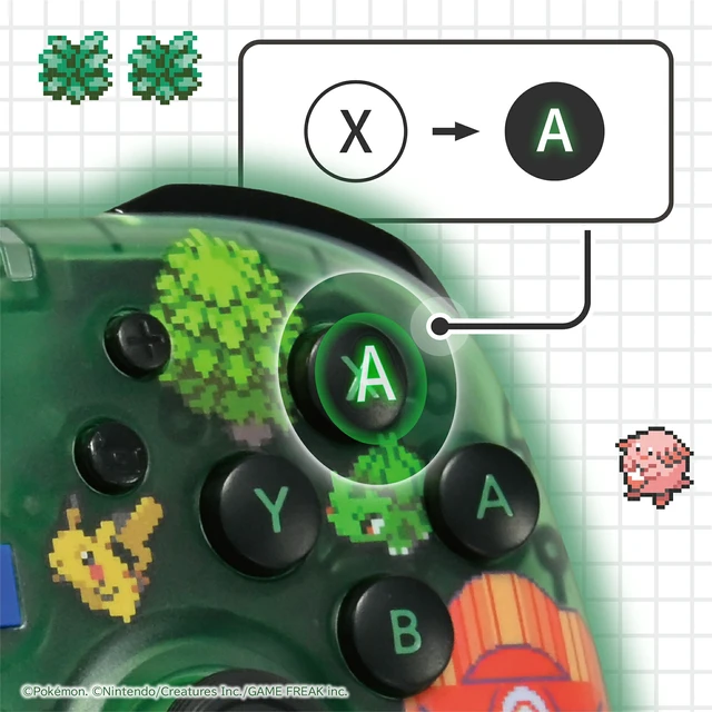 Alt view image 4 of 6 - Japan Wired HORIPAD TURBO for Nintendo Switch 2 Pixel - Green - Pokemon