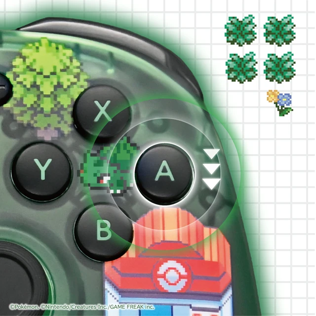 Alt view image 3 of 6 - Japan Wired HORIPAD TURBO for Nintendo Switch 2 Pixel - Green - Pokemon