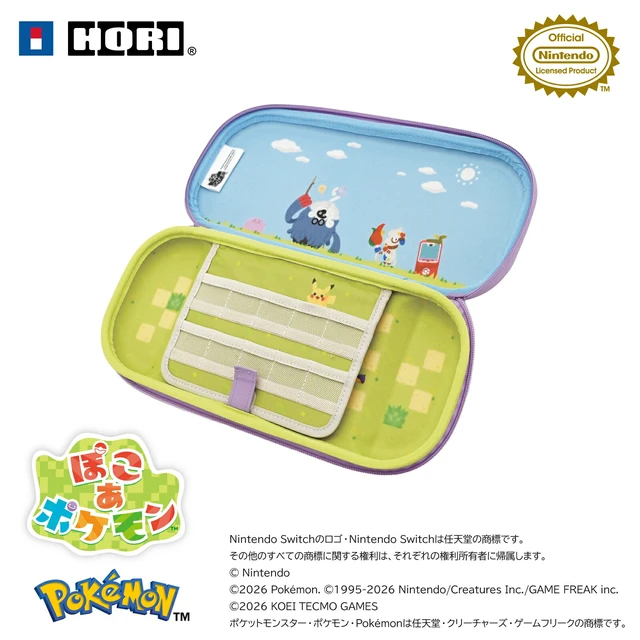 Alt view image 2 of 7 - Japan HORI Poko a Pokemon Pukkurari Hybrid Pouch for Nintendo Switch 2