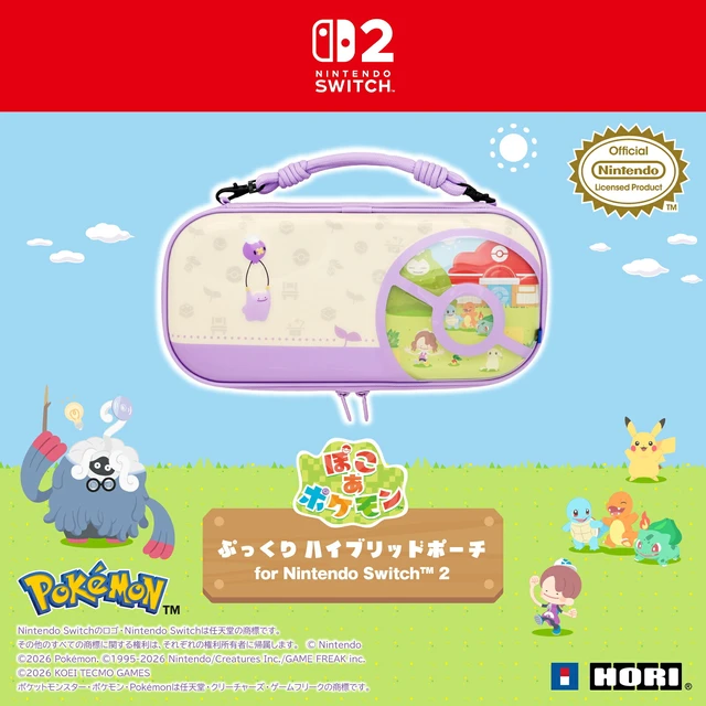Alt view image 5 of 7 - Japan HORI Poko a Pokemon Pukkurari Hybrid Pouch for Nintendo Switch 2