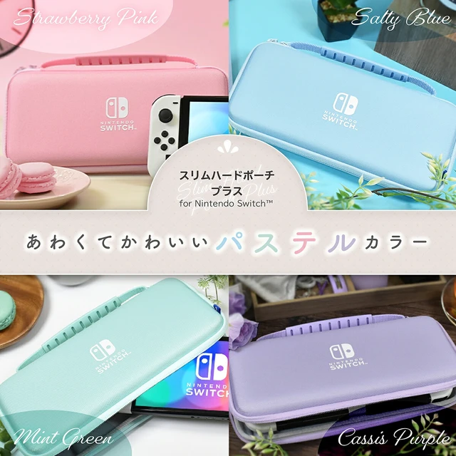 Alt view image 3 of 7 - Japan HORI Slim Hard Pouch Plus for Nintendo Switch - Strawberry Pink
