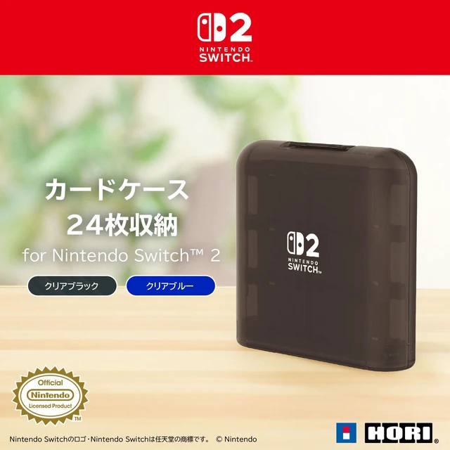 Main image of Japan HORI Card Case 24 Slots for Nintendo Switch 2 Clear Blue
