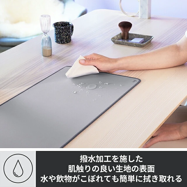 Alt view image 4 of 7 - Japan Logicool Desk Mat MP20 Water-Repellent Large Rose