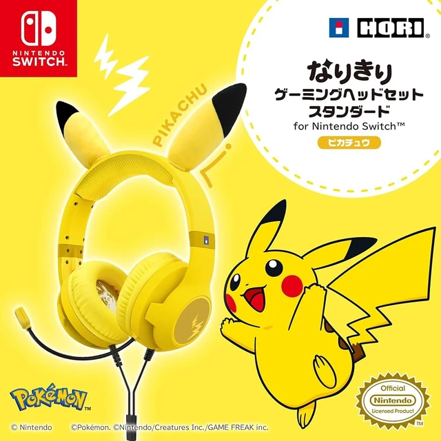 Alt view image 3 of 6 - Japan Narikiri Gaming Headset Standard for Nintendo Switch - Pikachu