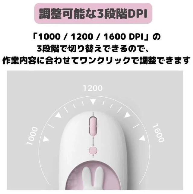 Alt view image 4 of 7 - Japan miffy Wireless Mouse Ultra-Thin 2.4GHz Quiet Pink
