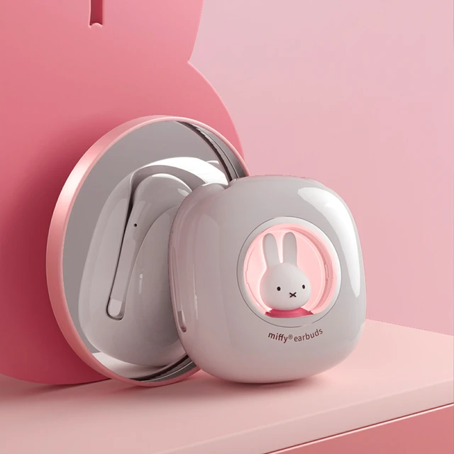 Alt view image 3 of 7 - Japan Miffy Wireless Earphones Bluetooth 5.3 Waterproof Pink