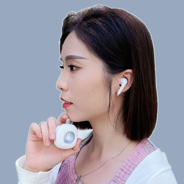 Alt view image 6 of 7 - Japan Miffy Wireless Earphones Bluetooth 5.3 Waterproof Pink