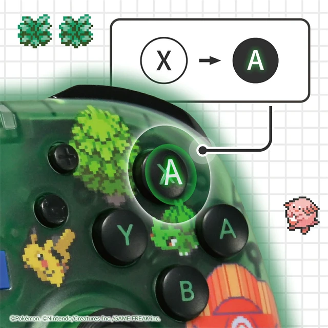 Alt view image 6 of 7 - Japan Wired HORIPAD TURBO for Nintendo Switch Pixel - Green