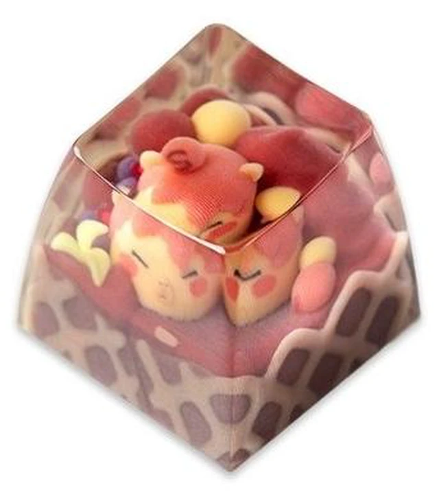 Main image of Japan KEYMOJI Red Animal Ice Cream Artisan Keycap Chocolate