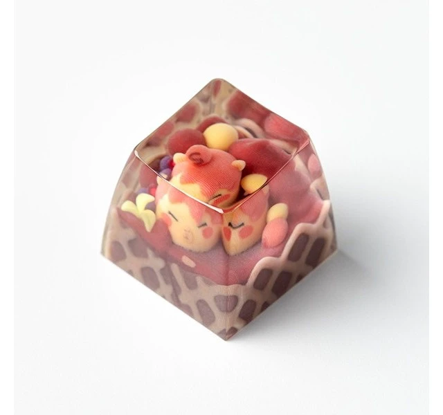 Alt view image 3 of 7 - Japan KEYMOJI Red Animal Ice Cream Artisan Keycap Chocolate