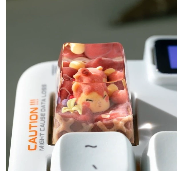 Alt view image 4 of 7 - Japan KEYMOJI Red Animal Ice Cream Artisan Keycap Chocolate