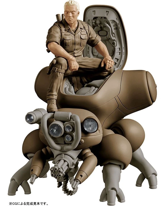 Alt view image 2 of 3 - PLAMAX Minimum Factory MF-95 Ghost in the Shell Batou with Fuchikoma 1/20 Plasti