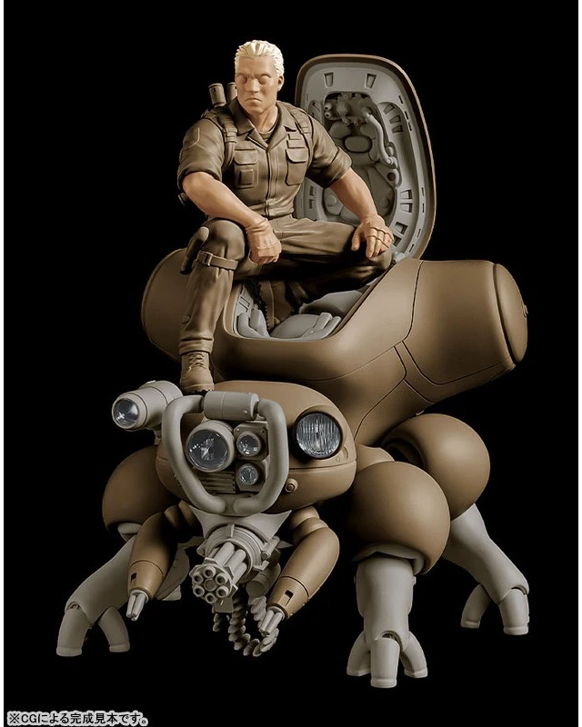 Alt view image 3 of 3 - PLAMAX Minimum Factory MF-95 Ghost in the Shell Batou with Fuchikoma 1/20 Plasti