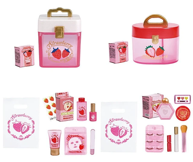 Alt view image 2 of 2 - Cosmetics and Makeup Box Strawberry Complete 4-Type Set